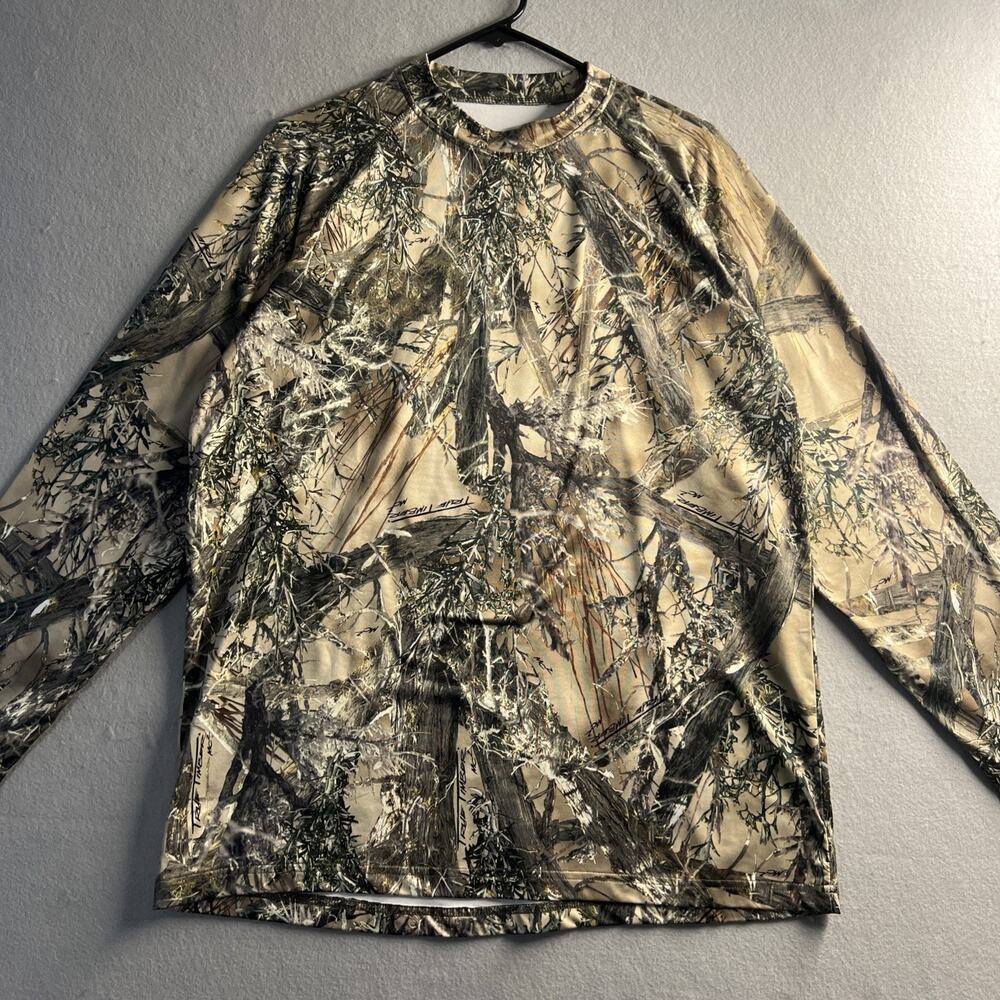 No Trace True Timber Camouflage Long Sleeve Shirt Men's Size XL Hunting